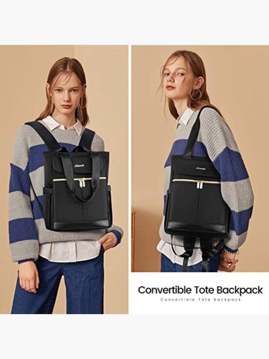 Convertible Mini Backpack Purse Tote, Travel Daypack for Women, 2pcs Set main image 5